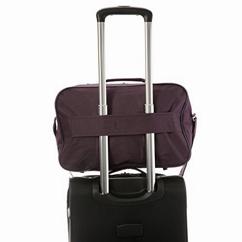 16 Inch Carry On Hand Luggage Flight Duffle Bag, 2nd Bag or Underseat, 19L (Plum)