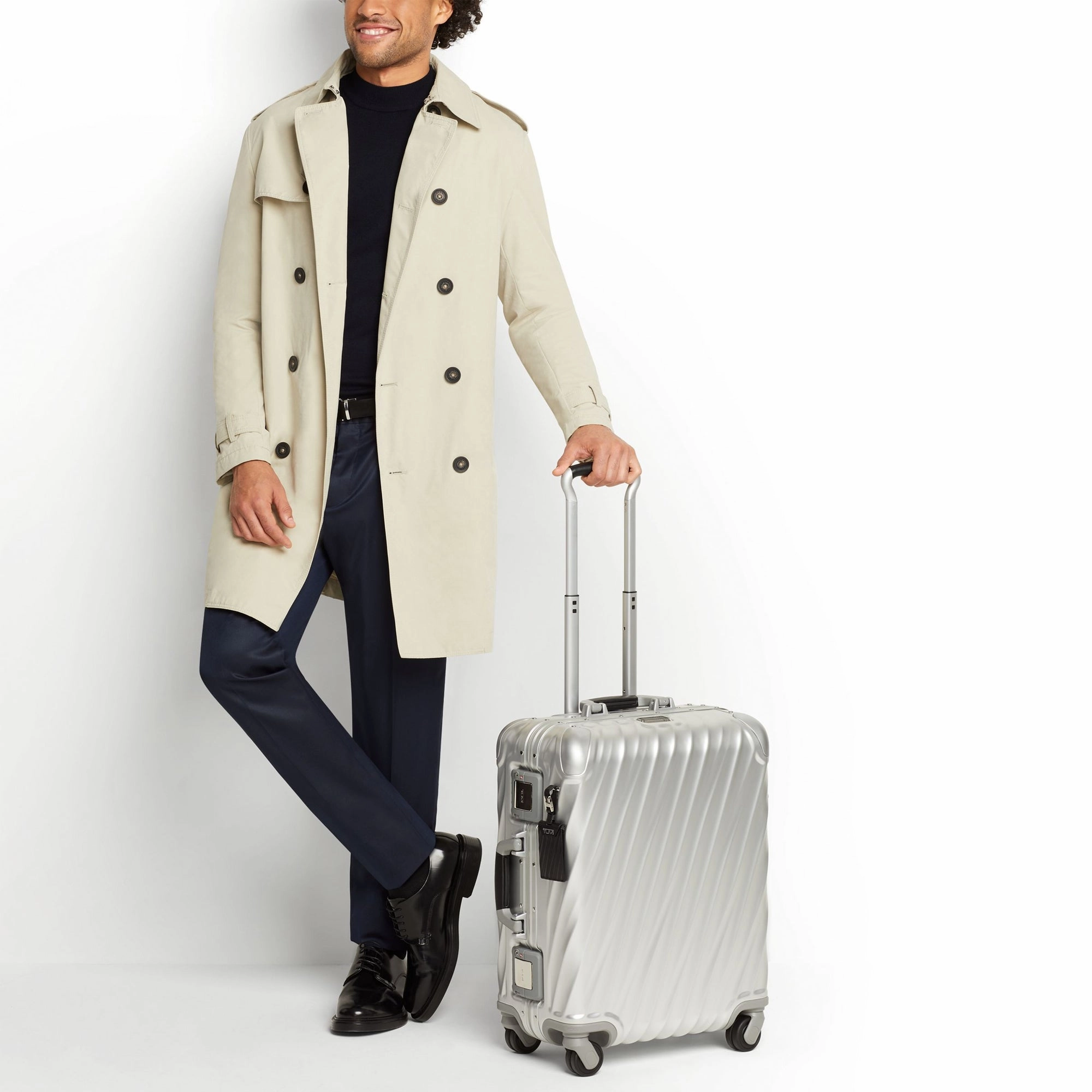 19 degree aluminum Continental carry on // Black