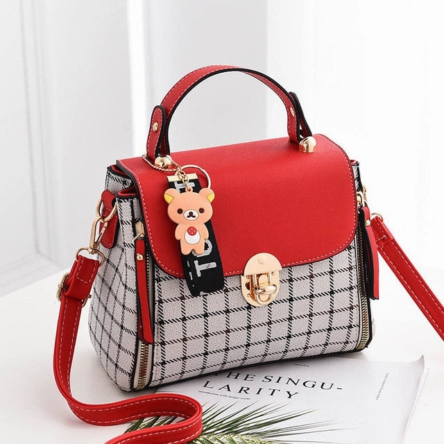2018 Fashion Girls Handbags For Women Commuter Package Pu Patchwork Soft Female Totes Top-Handle