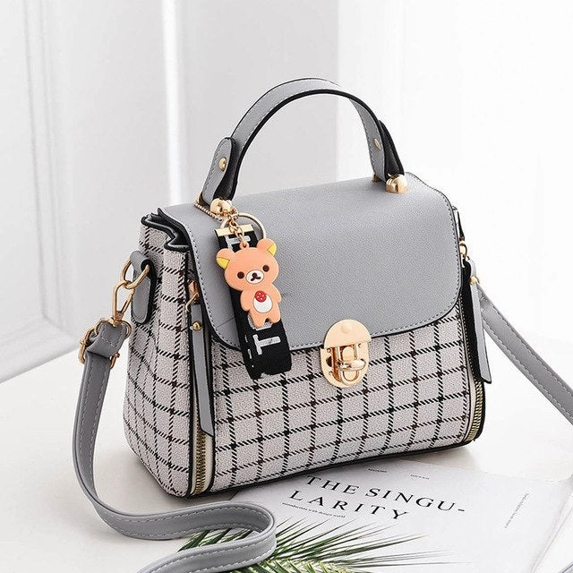 2018 Fashion Girls Handbags For Women Commuter Package Pu Patchwork Soft Female Totes Top-Handle