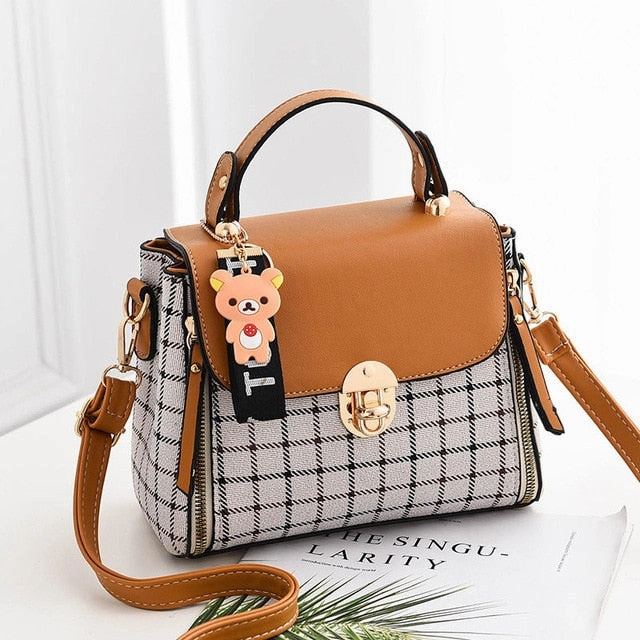 2018 Fashion Girls Handbags For Women Commuter Package Pu Patchwork Soft Female Totes Top-Handle