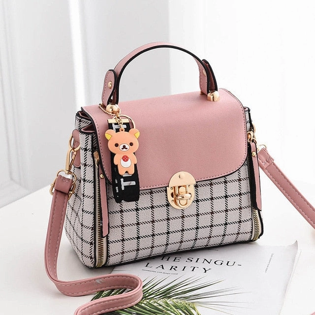 2018 Fashion Girls Handbags For Women Commuter Package Pu Patchwork Soft Female Totes Top-Handle