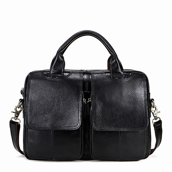 2018 Mva Genuine Leather Men'S Briefcases Men'S Leather Bags Laptop Bag 14 Inch Business Handbags