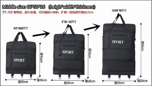 2019 Waterproof Duffel Portable Travel Suitcase Air Bag Unisex Expandable Folding Luggage Bags with