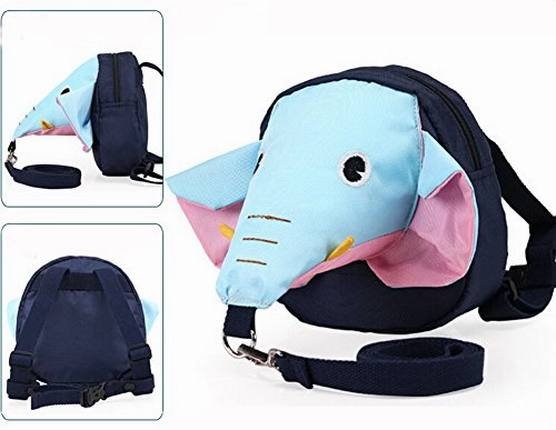 3D Unique Kids Backpack Anti-Lost Baby Bag Fashion Backpack [Elephant Blue]