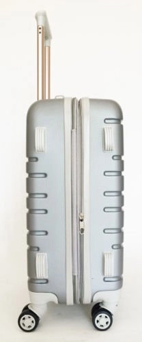 3Pc Luggage Set Hardside Rolling 4 Wheel Spinner Upright Carryon Travel Silver
