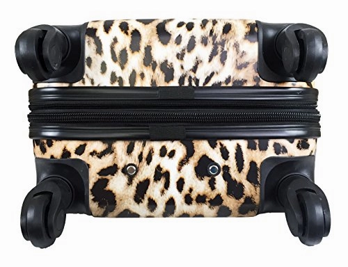 3Pc Luggage Set Hardside Rolling 4Wheel Spinner Carryon Travel Case Poly Leopard