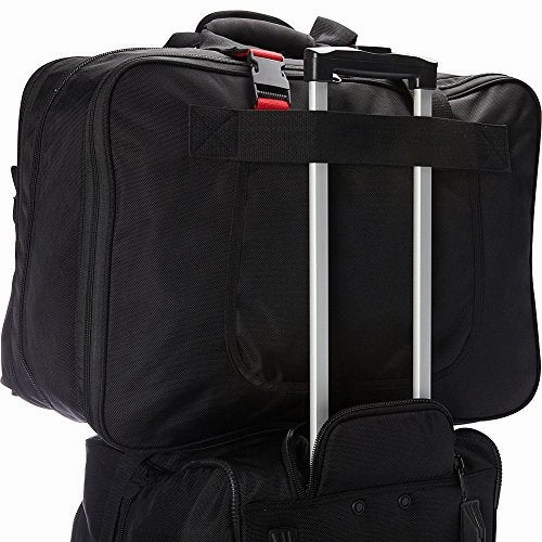 A. Saks 21 Inch Double Expandable Soft Carry-On (Black/Red)