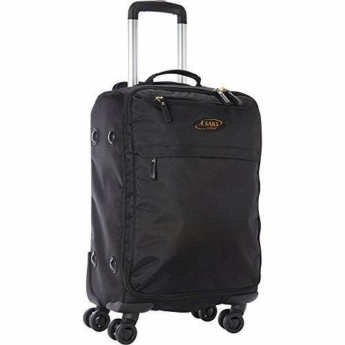 A. Saks 22" Expandable Lightweight Spinner Carry-On (Black/Black)