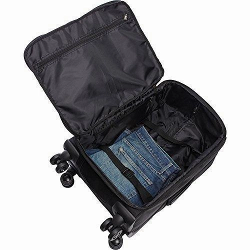 A. Saks 22" Expandable Lightweight Spinner Carry-On (Black/Black)