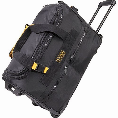 A. Saks Expandable 20 Rolling Trolley Duffel - Black