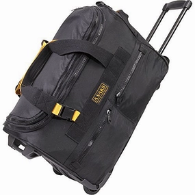 A. Saks Expandable 20 Rolling Trolley Duffel - Black