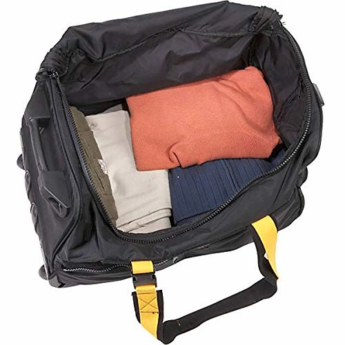 A. Saks EXPANDABLE 20 Rolling Trolley Duffel - Black