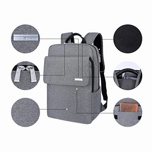 ABage 15.6" Water Resistant College Commuter Business Travel Daypack Carry On Bookbag School Bag
