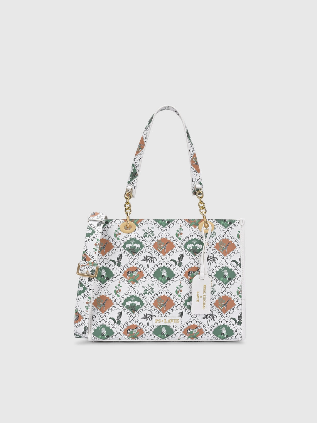 Abutilon Print Large Box Tote Bag