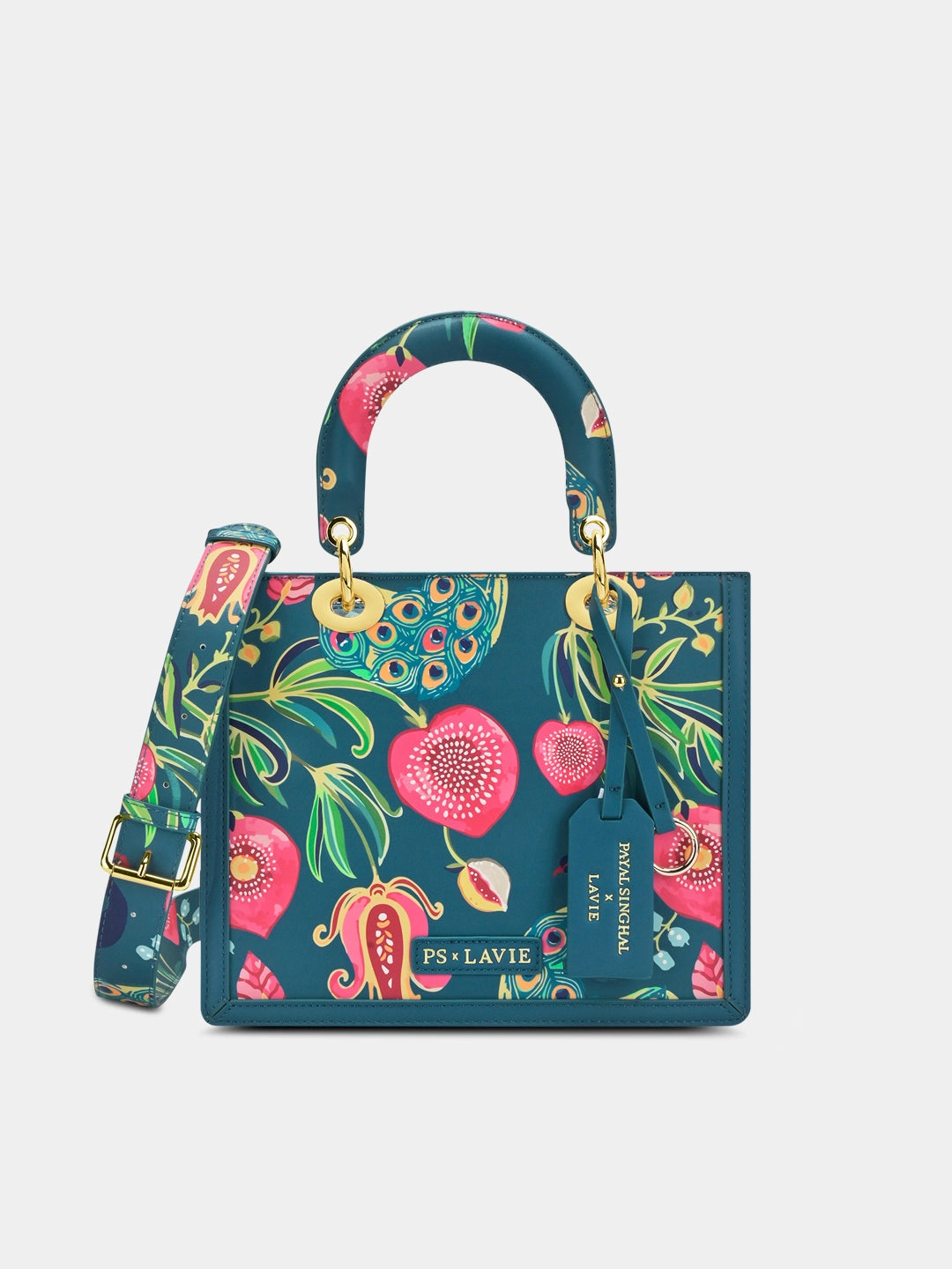 Abutilon Print Small Box Satchel Bag