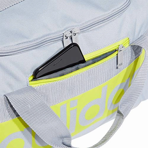 adidas Court Lite Duffel Bag, Halo Silver/Acid Yellow, One Size