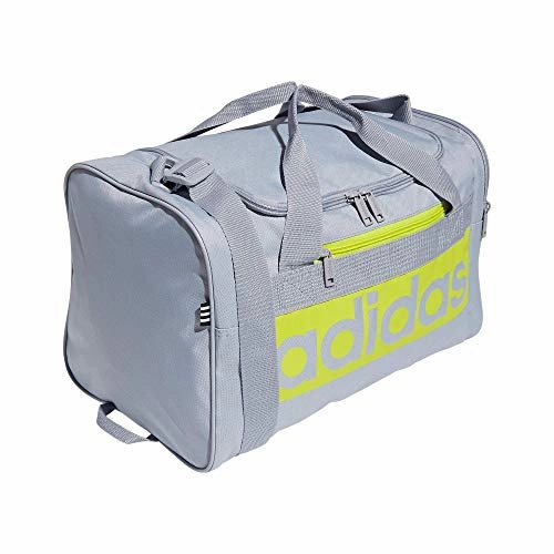 adidas Court Lite Duffel Bag, Halo Silver/Acid Yellow, One Size