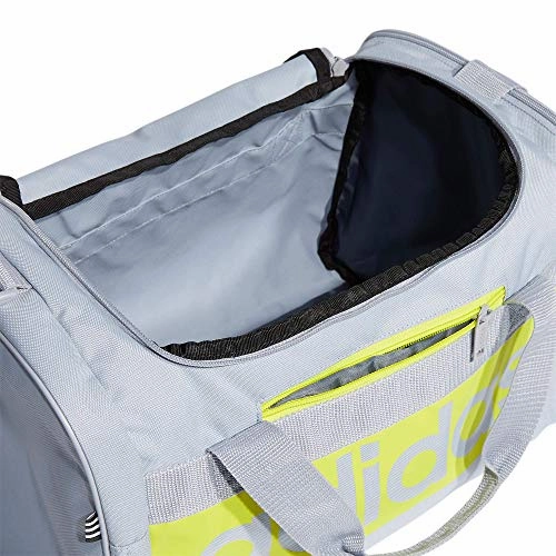 adidas Court Lite Duffel Bag, Halo Silver/Acid Yellow, One Size