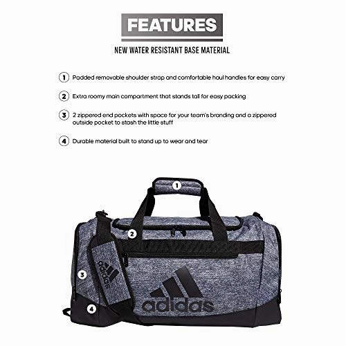 adidas Defender 4 Medium Duffel Bag, Jersey Onix Grey/Black, One Size