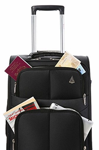 Aerolite 22X14X9" Carry On Max Lightweight Upright Travel Trolley Bags Luggage Suitcase, 2 Wheel,
