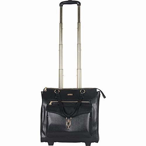 Aimee Kestenberg Women's 15" Single Compartment Wheeled with RFID Laptop Tote, Black One Size