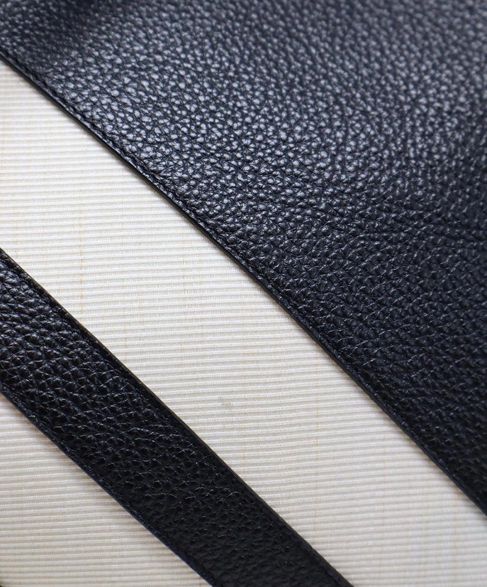 Akris Black Leather & Ivory Canvas Tote