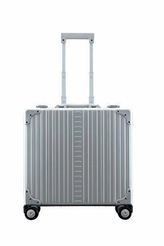 Aleon 17" Deluxe Rolling Wheeled Aluminum Hardside Business Briefcase (Platinum) Silver