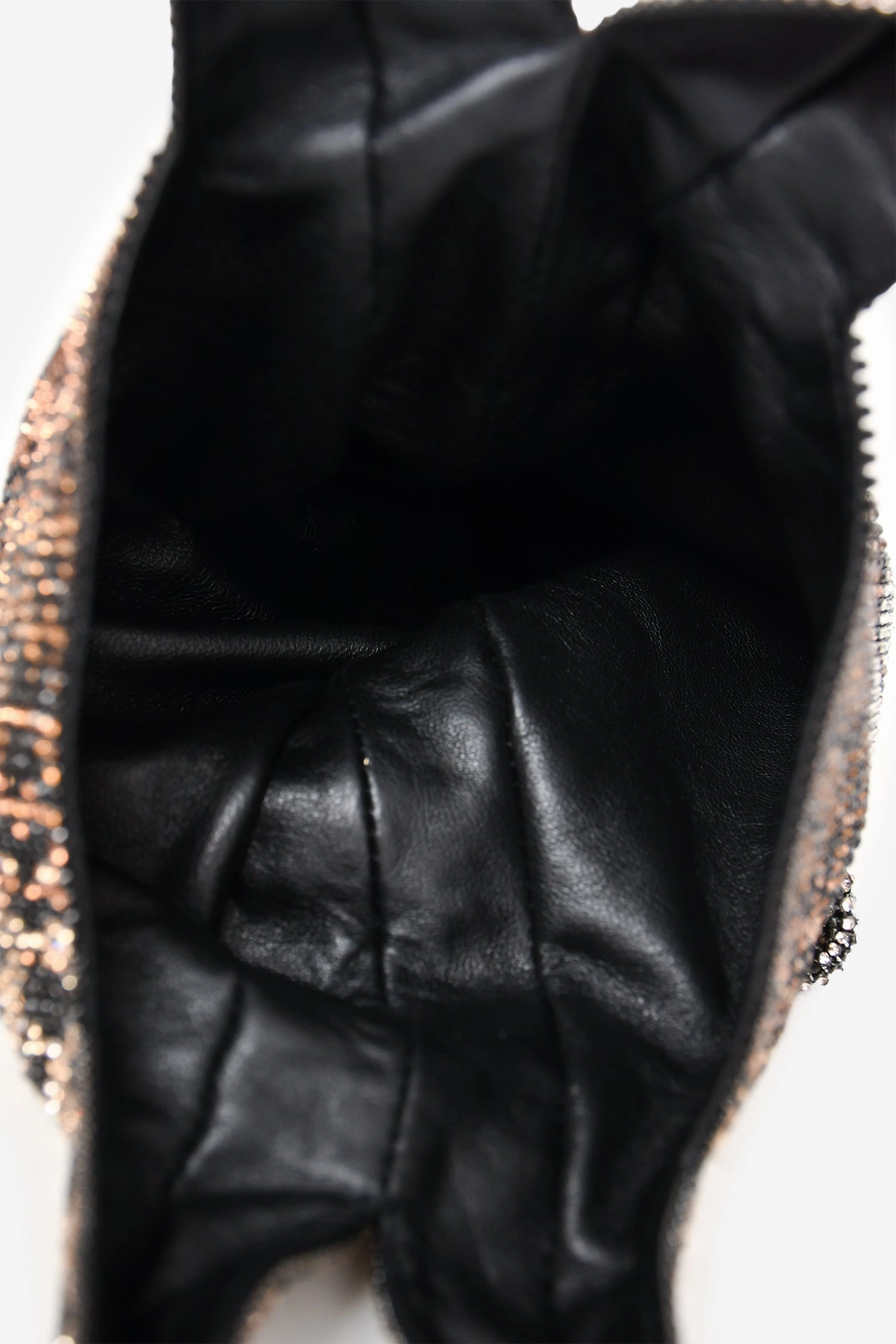 Alexander Wang Black Leather Crystal Embellished Leaopard Print Mini Wanglock Bag
