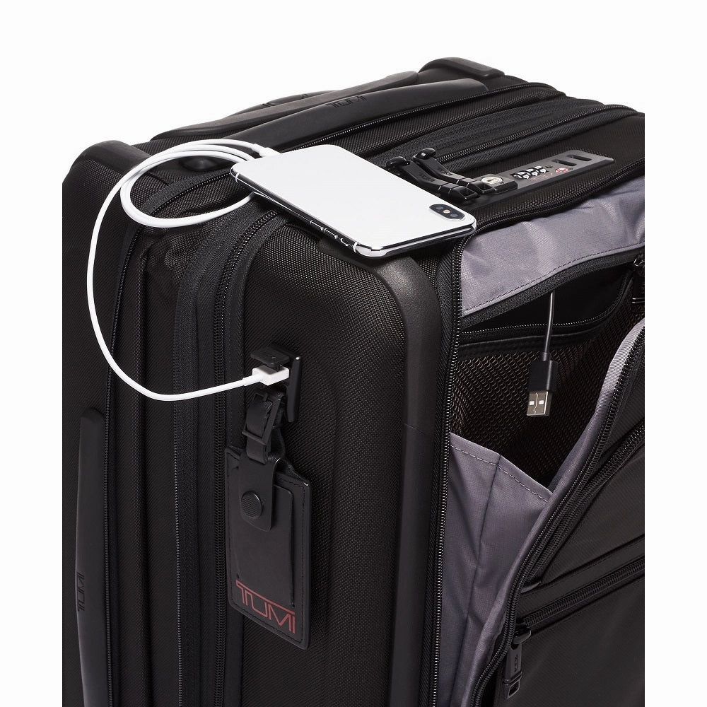 Alpha 3 International Expandable 4 Wheeled Carry-On Black