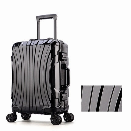 Aluminum Frame Luggage Bag Set,New Travel Suitcase With Spinner Rolling,Trolley Case Carry-On