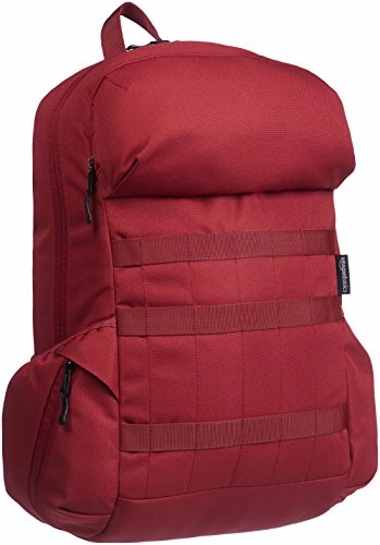 Amazonbasics Canvas Backpack For Laptops Up To 15-Inches - Deep Red