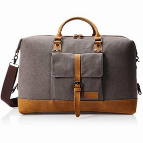 AmazonBasics Canvas Duffel Bag, Grey