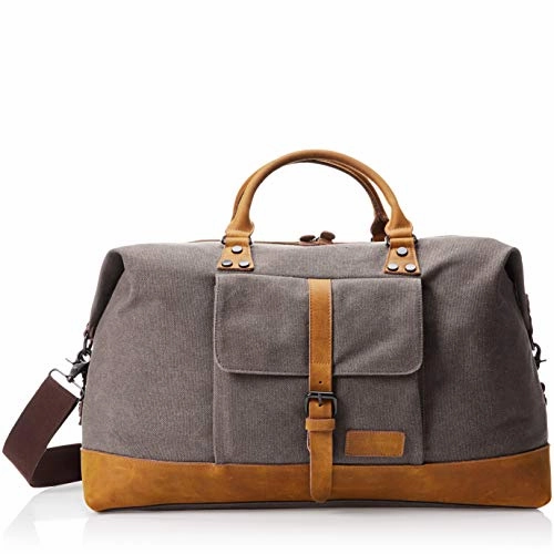 AmazonBasics Canvas Duffel Bag, Grey