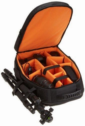 Amazonbasics Dslr And Laptop Backpack - Orange Interior