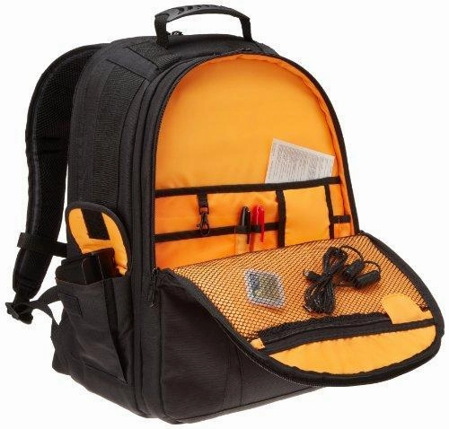 Amazonbasics Dslr And Laptop Backpack - Orange Interior