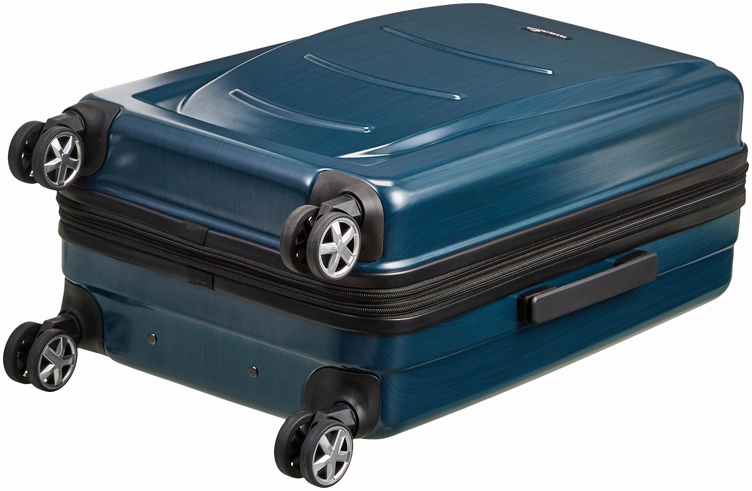 AmazonBasics Hard Shell Carry On Spinner Suitcase Luggage - 24 Inch, Navy Blue