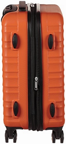 AmazonBasics Hardside Carry On Spinner Travel Luggage Suitcase - 21 Inch, Orange