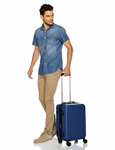 Amazonbasics Hardside Spinner Luggage - 3 Piece Set (20", 24", 28"), Navy Blue