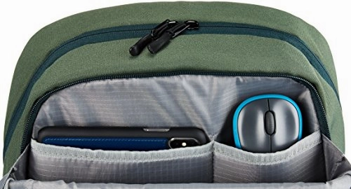 Amazonbasics Sp-12867-42034-Dr Canvas Backpack For Laptops Up To 15-Inches - Forest Green