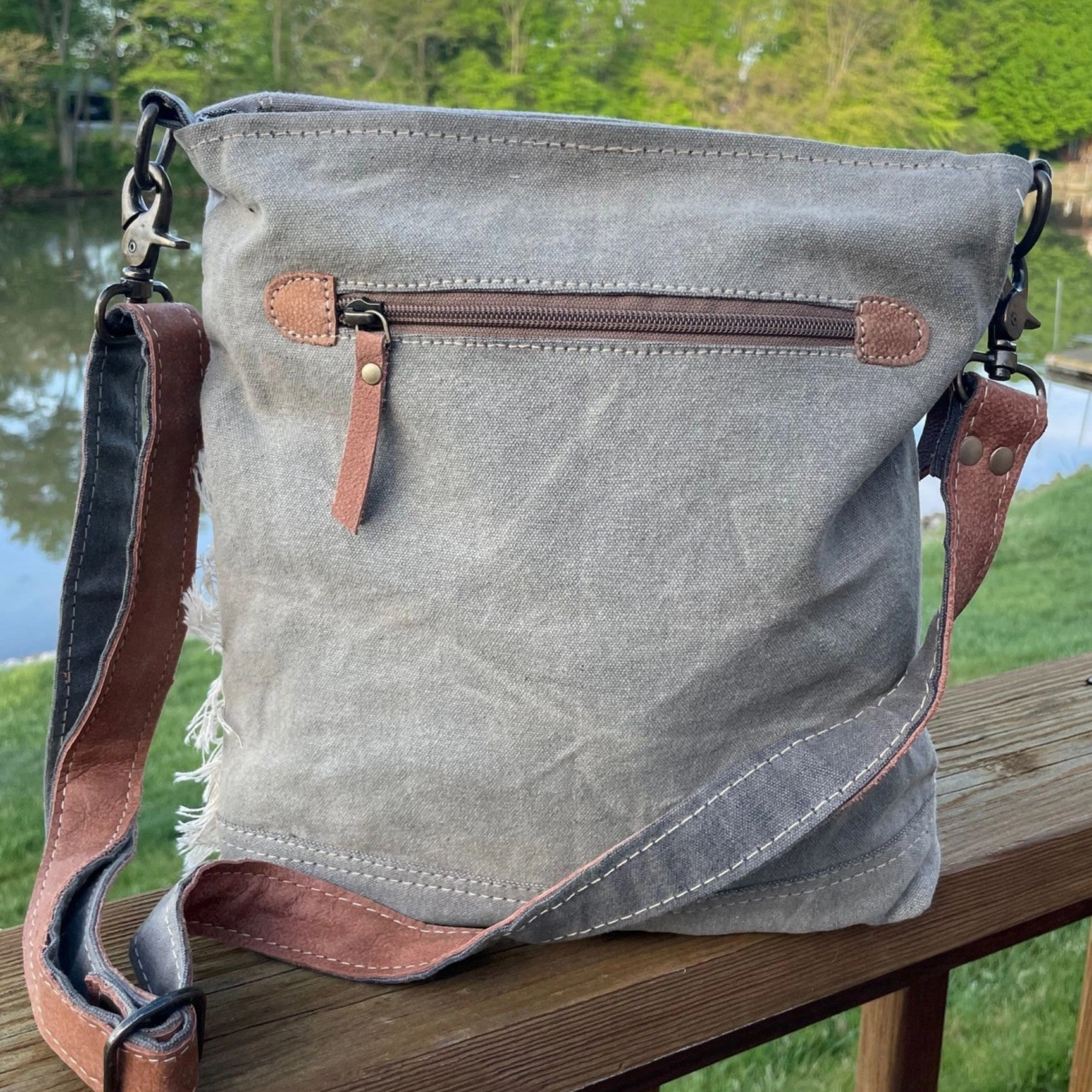 American Flag Patriotic Sustainable Crossbody Purse! Red, White & Blue USA True!