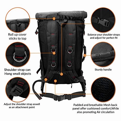 American Stoic Carry On Bag Black - 50L TSA Approved Weekender Bag  Convertible from 19 Laptop Backpack to Carryon Duffel Bag  22x14x9 (43 linear) Inches
