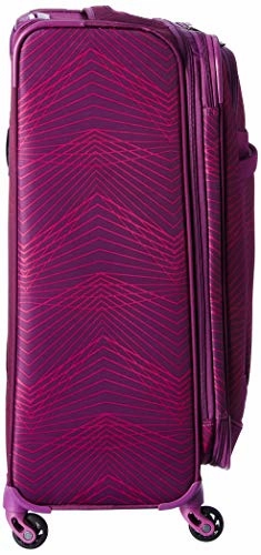 American Tourister Ilite Max Softside Spinner 25, Pink/Purple Stripes