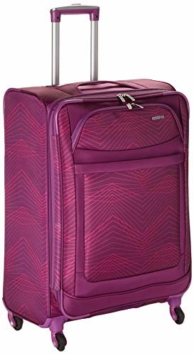 American Tourister Ilite Max Softside Spinner 25, Pink/Purple Stripes