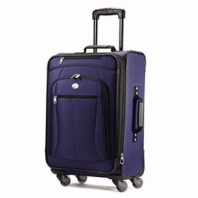 American Tourister Luggage Pop Extra 21" Carry On Spinner Suitcase (21", Navy)