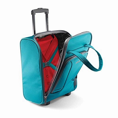 American Tourister Rolling Tote Travel, Teal, One Size