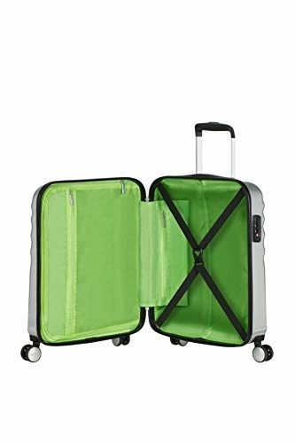 American Tourister Wavebreaker Disney - Muppets Spinner Small Hand Luggage, 55 cm, 36 liters, Grey (Kermit Sparkle)