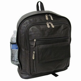 AmeriLeather Traditional Leather Backpack (Dark Brown)