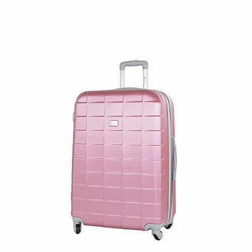 Amka Lightweight Abs Spinner Expandable Luggage Set, Mauve, 3 Piece