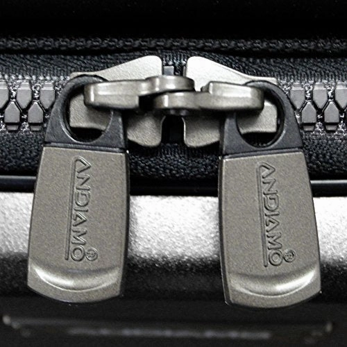 Andiamo Pantera 20" Hardside Carry-On Luggage With Spinner Wheels (20in, Carbon Black)